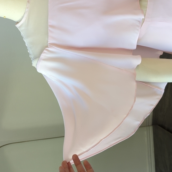 Women's Handmade Cape Popover Maxi Silk Dress Gown Pink XSP gala formal wedding - Picture 6 of 12